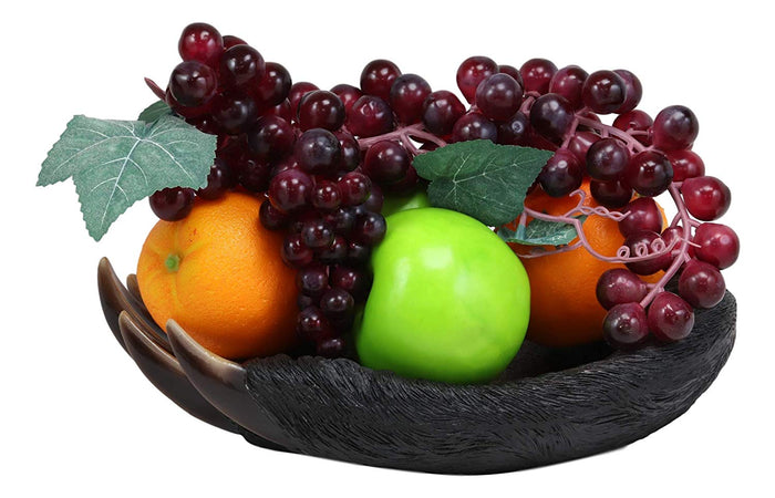 Ebros Gift Ebros Rustic Large Long Claws Bear Paw Fruit Platter Serving Bowl Plate 11.5"W
