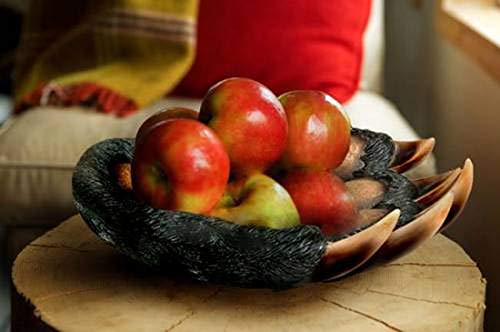 ebros gift Ebros Rustic Large Long Claws Bear Paw Fruit Platter Serving Bowl Plate 11.5"W