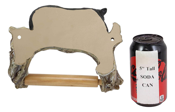Ebros Gift Ebros Rustic Lazy Black Bear Resting On Tree Branch Toilet Paper Holder Figurine 8.25" Wide Powder Room Bathroom Wall Decor Plaque For Cabin Hunting Lodge Animal Bears Accent