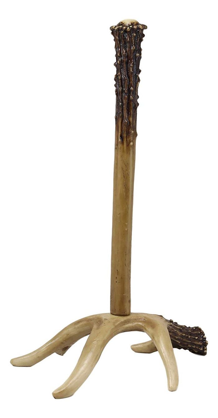 Ebros Gift Ebros Rustic Nature Wildlife Woodland Forest Animal Paper Towel Holder Display Dispenser Stand Kitchen Bathroom Home Decor Party Hosting Accent (Stag Deer Antler Bone)