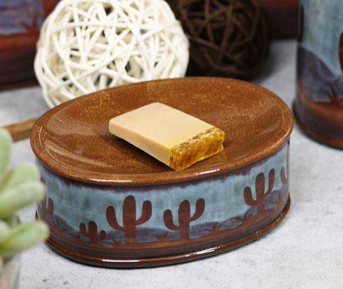 ebros gift Ebros Rustic Southwestern Desert Cactus Arizona Bathroom Vanity Bar Soap Dish Holder