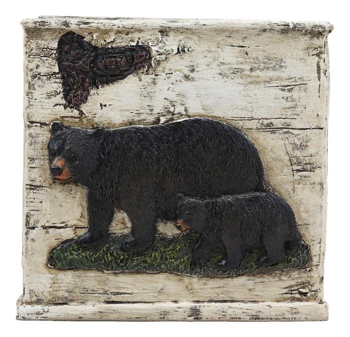 Ebros Gift Ebros Rustic Western Black Bear In Pine Trees Forest Bathroom Tissue Box Cover