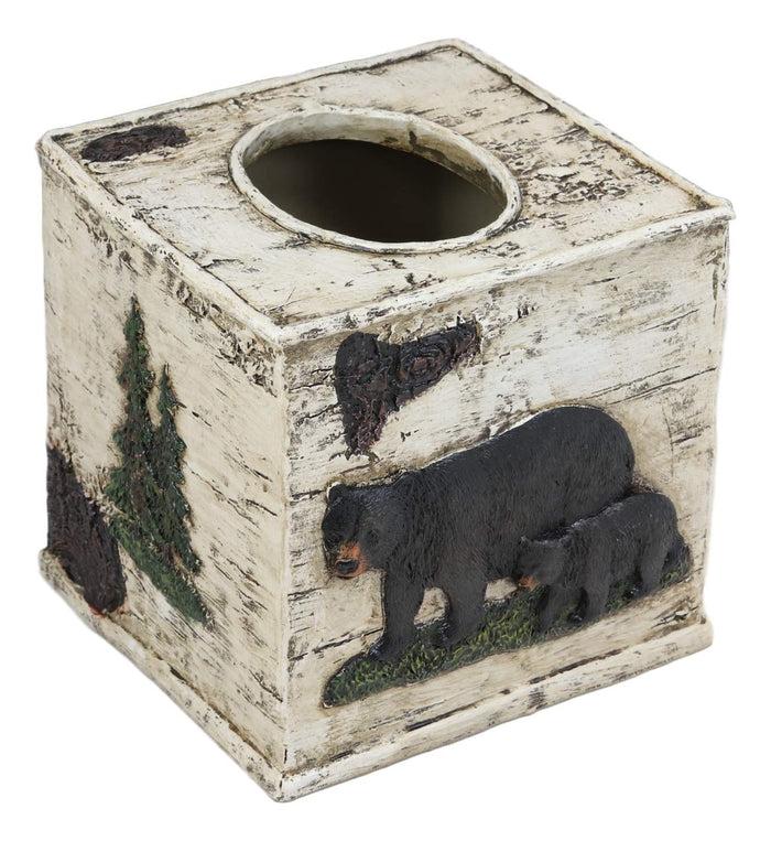 Ebros Gift Ebros Rustic Western Black Bear In Pine Trees Forest Bathroom Tissue Box Cover