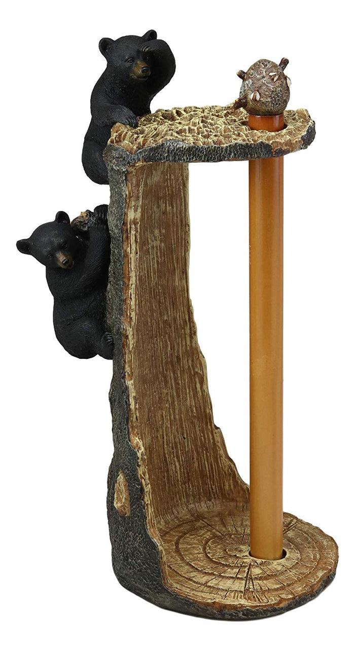 Ebros Gift Ebros Rustic Woodland Climbing Bears With Honeycomb Bees Paper Towel Holder