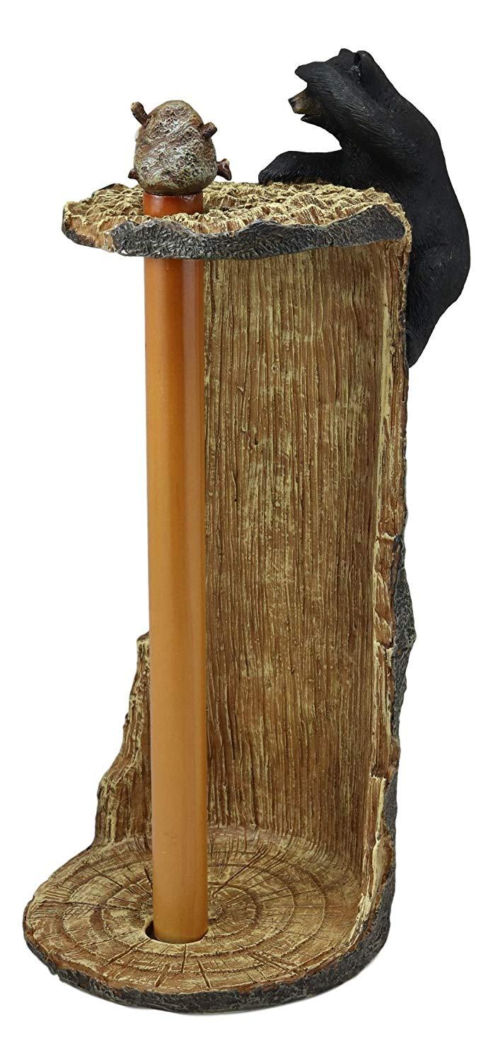 Ebros Gift Ebros Rustic Woodland Climbing Bears With Honeycomb Bees Paper Towel Holder