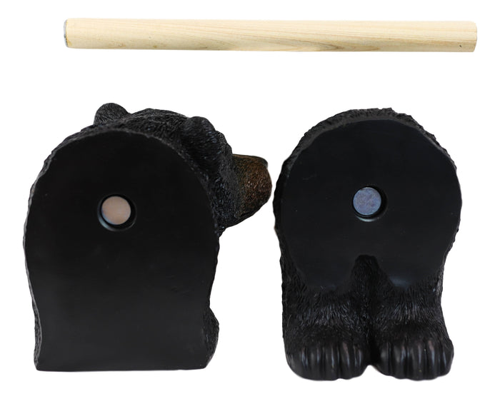 Ebros Gift Ebros Rustic Woodland Forest Black Bear Standing Paper Towel Holder Statue