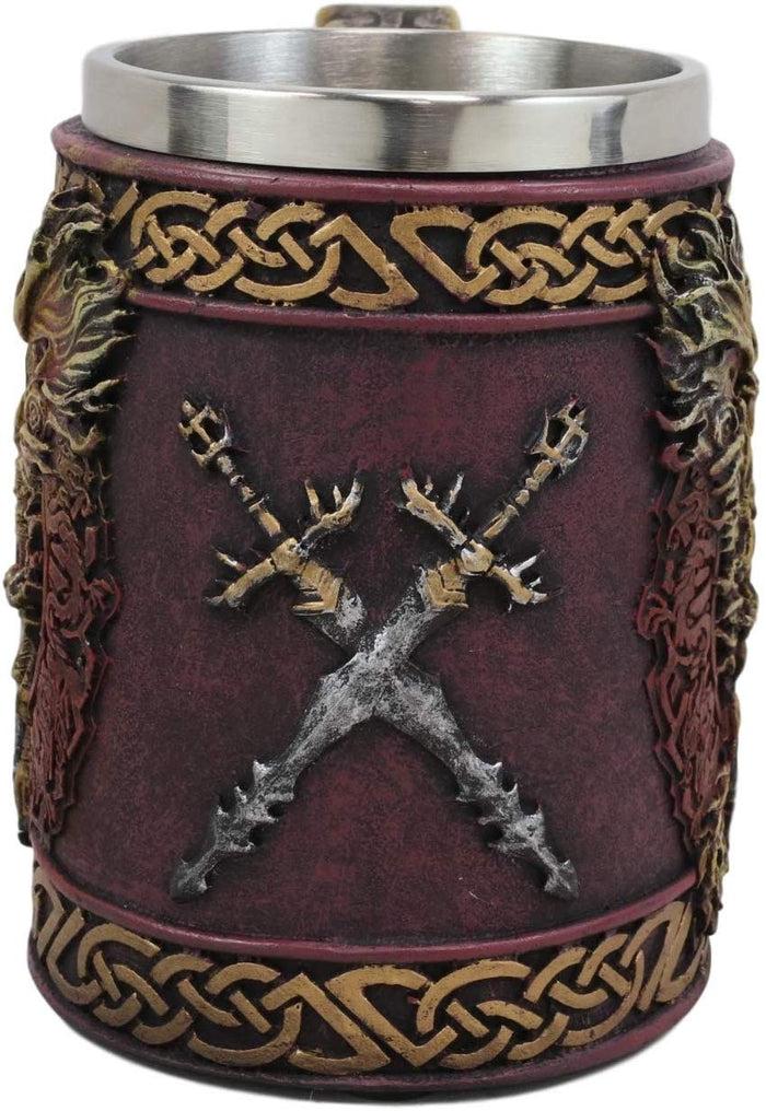 Ebros Gift Ebros Ruth Thompson Dragon's Lair Flame Blade Drake 14oz Coffee Mug Tankard