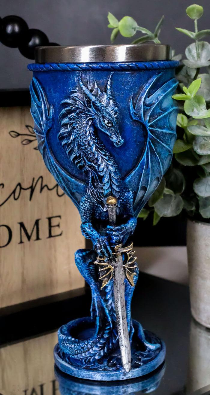 ebros gift Ebros Ruth Thompson Dragon's Lair Sea Blade Drake 8oz Wine Goblet Chalice Cup