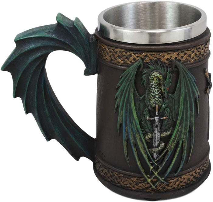 Ebros Gift Ebros Ruth Thompson Dragon's Lair Skull Blade Drake 14oz Coffee Mug Tankard
