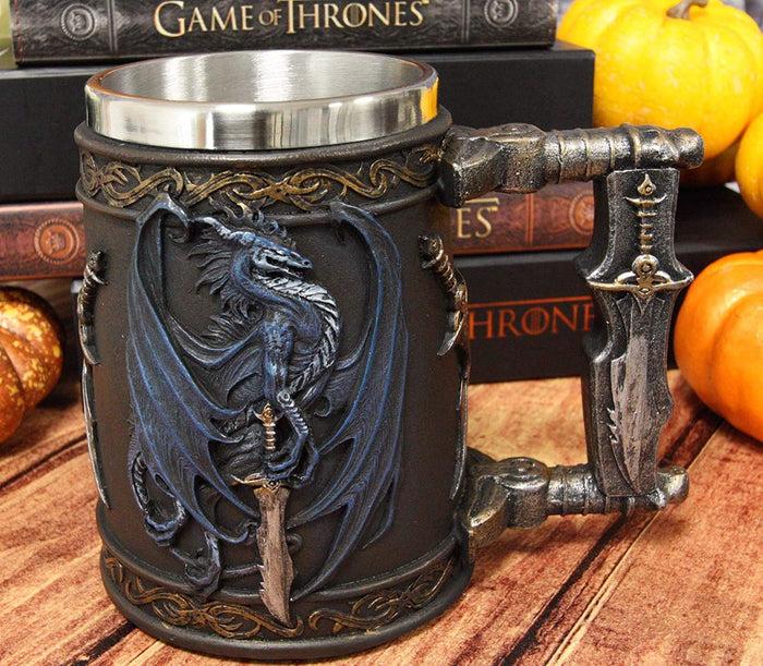 ebros gift Ebros Ruth Thompson Dragon's Lair Storm Blade Drake 14oz Coffee Mug Tankard