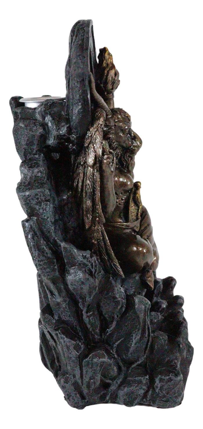 Ebros Gift Ebros Sabbatic Goat Baphomet Pentagram Sigil Backflow Cone Incense Burner Figurine