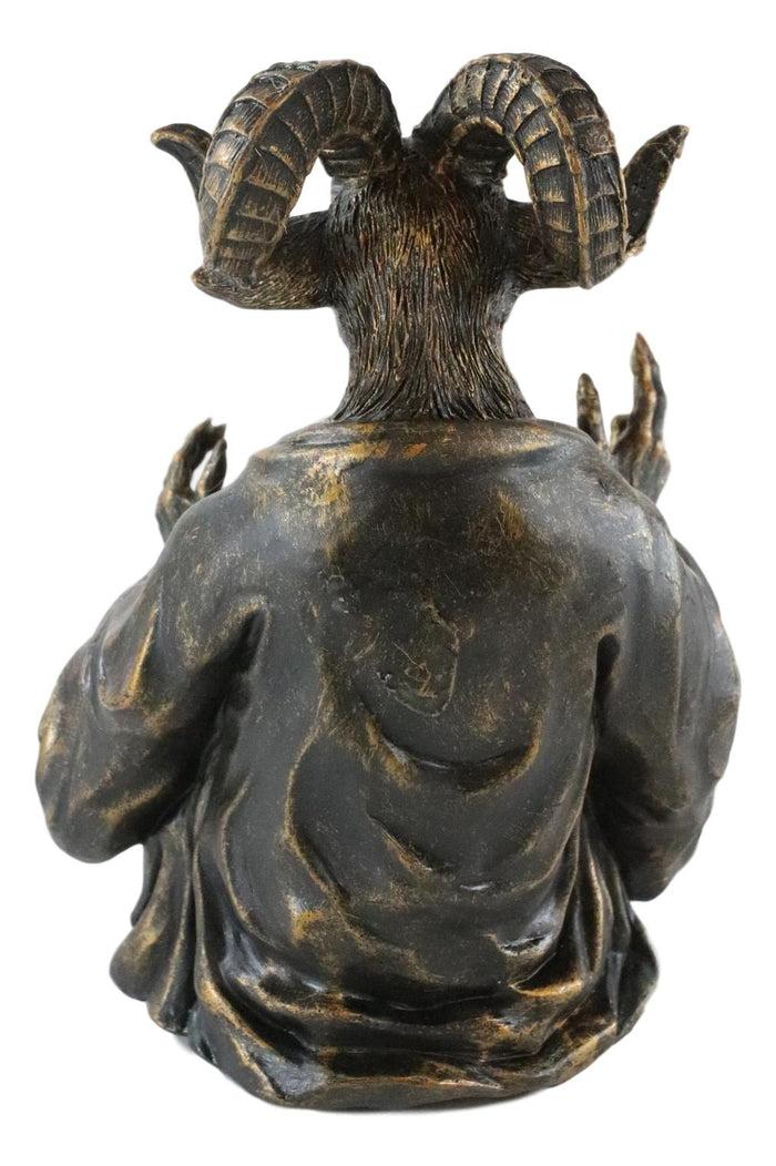 Ebros Gift Ebros Sabbatic Goat Baphomet Pentagram Star Sigil LED Glass Gazing Ball Statue