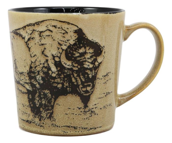 Ebros Gift Ebros Sacred Lightning American Buffalo Bison Beverage Ceramic Coffee Mug