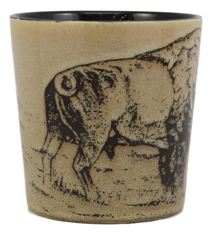 Ebros Gift Ebros Sacred Lightning American Buffalo Bison Beverage Ceramic Coffee Mug