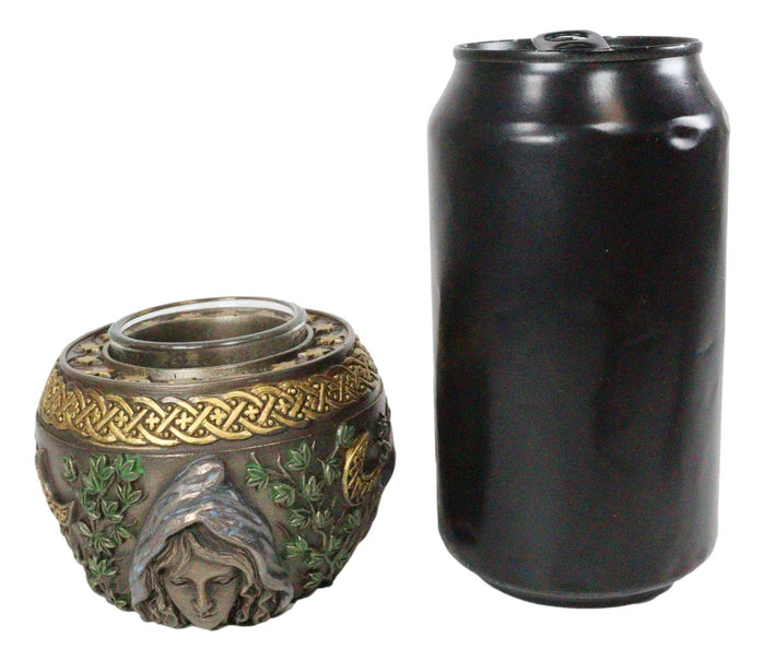 Ebros Gift Ebros Sacred Moon Triple Goddess Maiden Mother Crone Wicca Votive Candle Holder Statue
