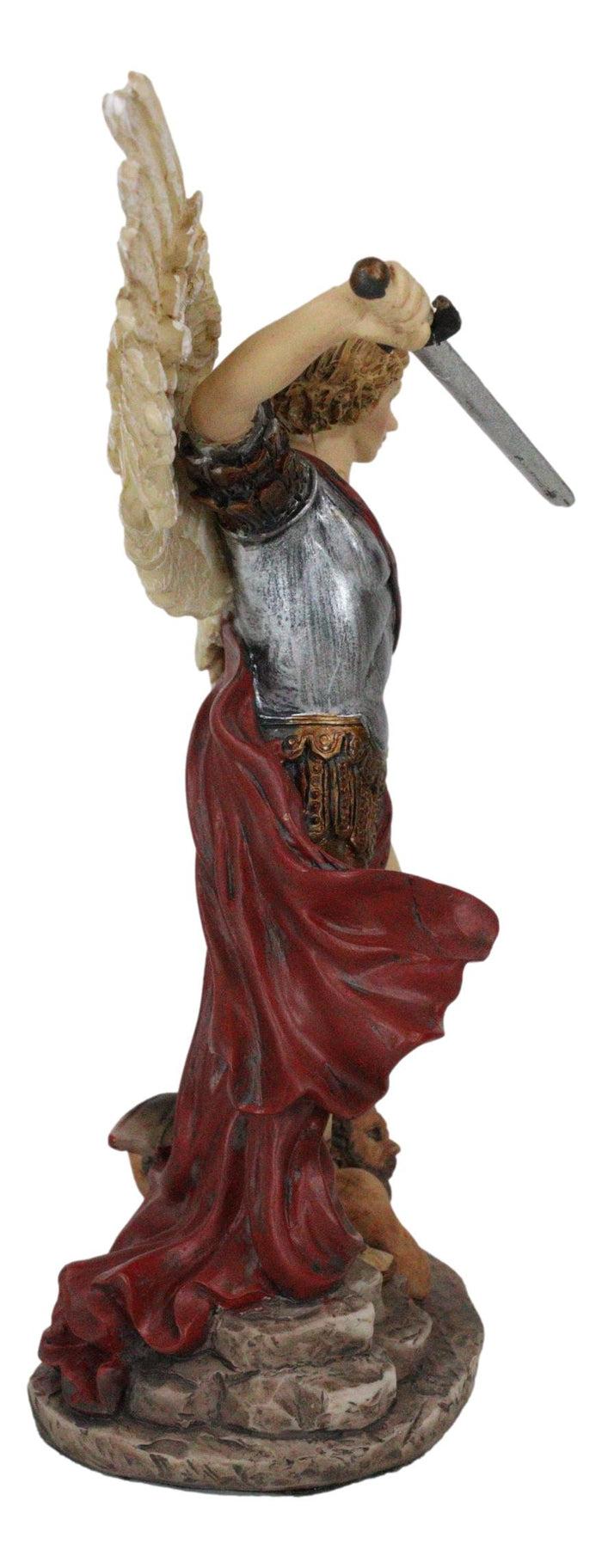 Ebros Gift Ebros Saint Michael Defeating Satan Figurine Archangel Michael Small 6.25" H