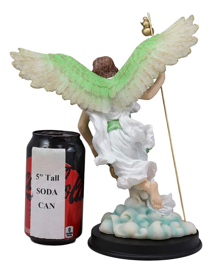 Ebros Gift Ebros Saint Raphael With Healing Staff Statue 10.25" H With Brass Name Plate