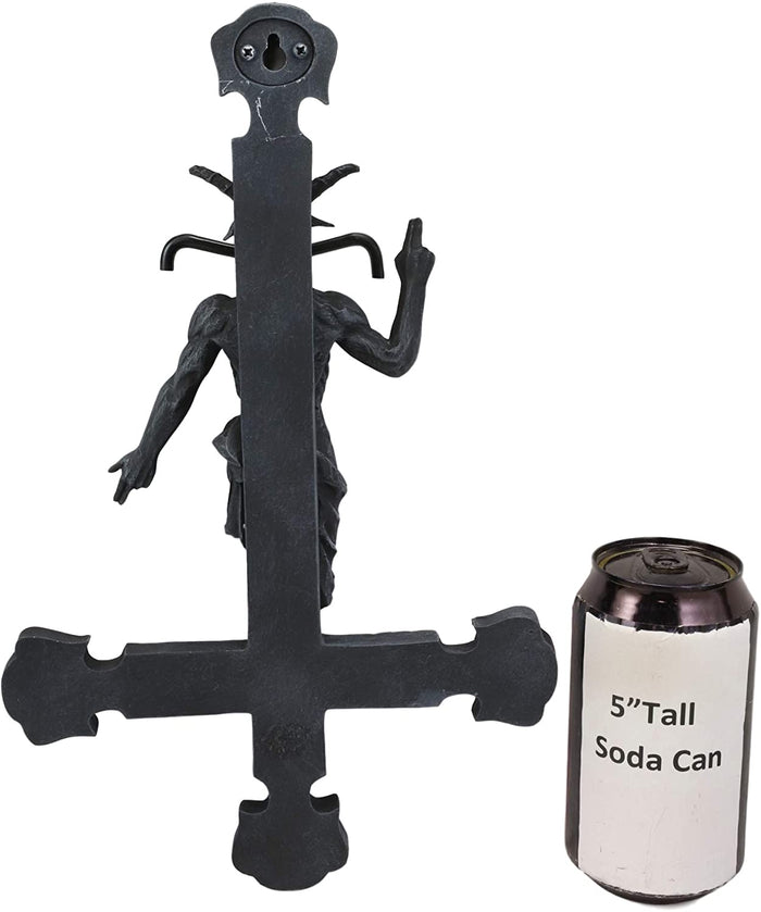 Ebros Gift Ebros Samael Lilith Baphomet On Inverted Cross Hanging Wall Decor Plaque 12.25"H