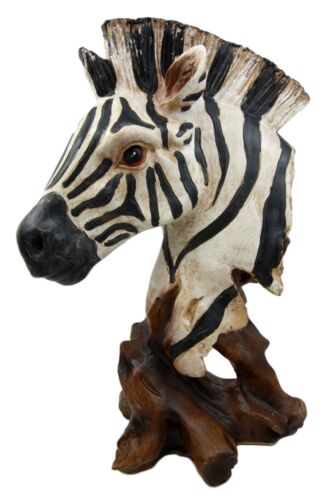 Ebros Gift Ebros Savanna Equid Zebra Horse Wildlife Nature Head Bust Figurine 11.5"H