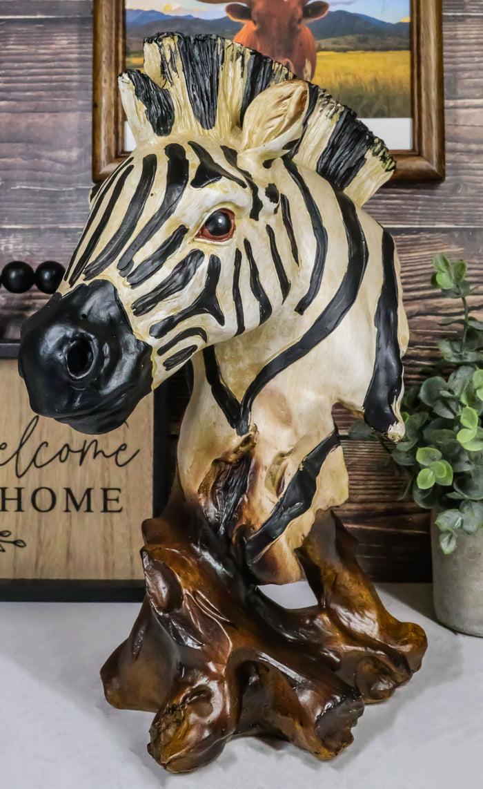 ebros gift Ebros Savanna Equid Zebra Horse Wildlife Nature Head Bust Figurine 11.5"H