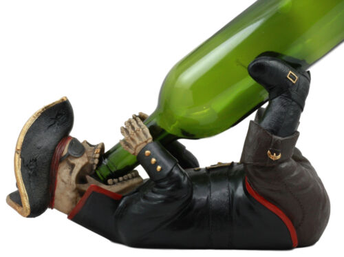 Ebros Gift Ebros Scallywag Swiller Captain Sparrow Pirate Skeleton Wine Holder Statue 11"L