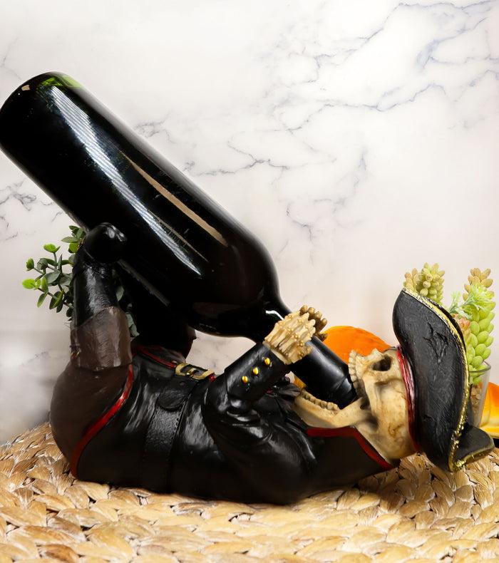 ebros gift Ebros Scallywag Swiller Captain Sparrow Pirate Skeleton Wine Holder Statue 11"L