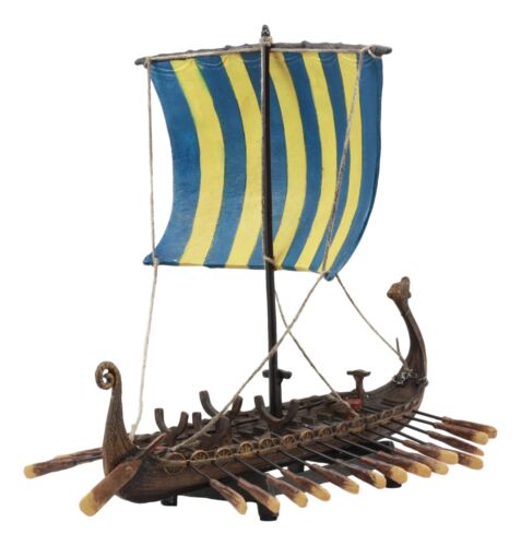 Ebros Gift Ebros Scandinavian Viking Middle Ages War Ship Battle Longship Prototype Sculpture