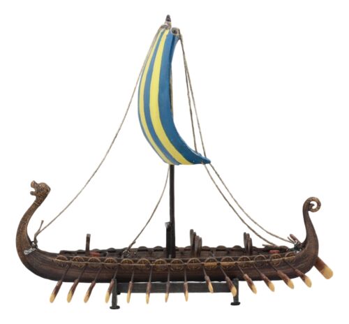 Ebros Gift Ebros Scandinavian Viking Middle Ages War Ship Battle Longship Prototype Sculpture