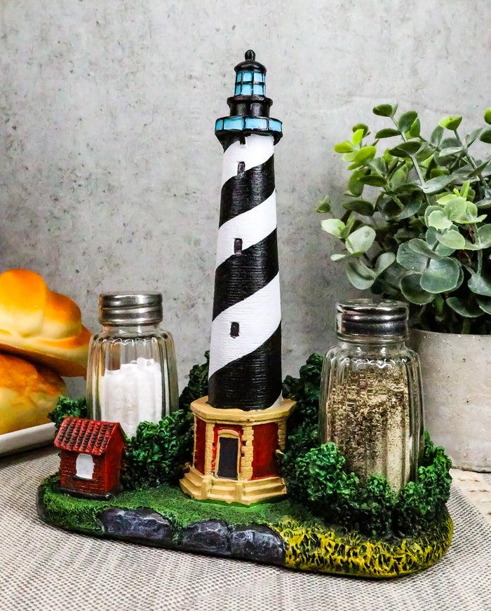 Ebros Gift Ebros Scenic Cape Hatteras Lighthouse Salt And Pepper Shakers Holder 8"H