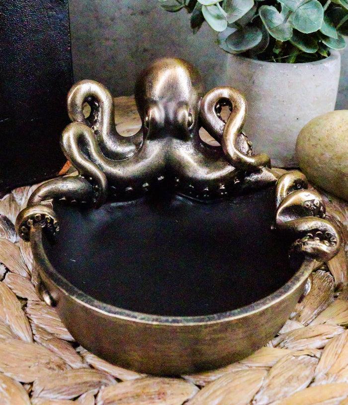 Ebros Gift Ebros Sea Monster Kraken Giant Octopus Ashtray Figurine 5.5"W Nautical Ocean