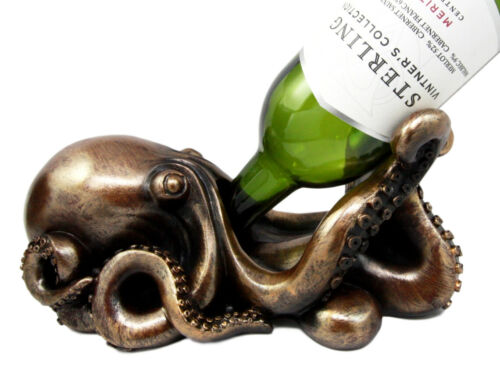 Ebros Gift Ebros Sea Octopus Wine Bottle Holder Caddy The Call Of Cthulhu Kraken 10" Long