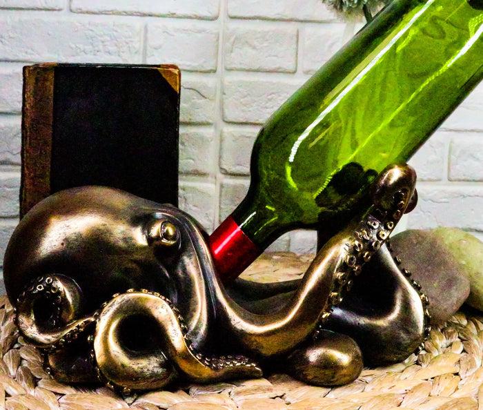 ebros gift Ebros Sea Octopus Wine Bottle Holder Caddy The Call Of Cthulhu Kraken 10" Long