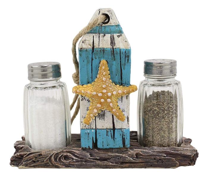 ebros gift Ebros Sea Star Shell Starfish On Blue Getty Post Salt and Pepper Shakers Set