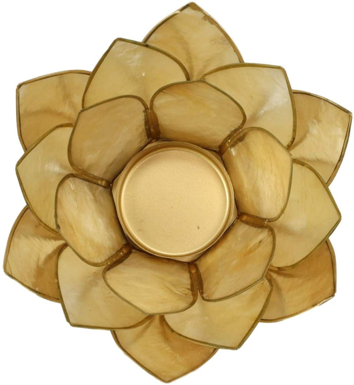 Ebros Gift Ebros Seashells Lotus Flower Votive Tea Light Candle Holder (Set Of 3)
