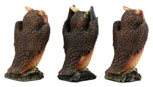 Ebros Gift Ebros See Hear Speak No Evil Forest Owls Figurine Set Wisdom Of The Woods Decor