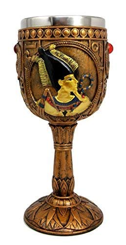 Ebros Gift Ebros Set Of 10 Egyptian Gods Wine Goblets 6oz Anubis Horus Sekhmet Osiris Etc
