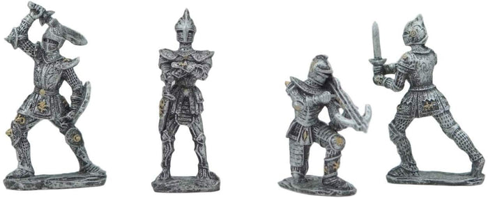 Ebros Gift Ebros Set Of 12 Medieval Knights W/ Swords Crossbow Halberds & Shield Figurines