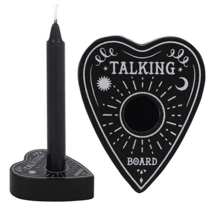Ebros Gift Ebros Set Of 2 Occult Ouija Spirit Board Planchette Heart Candle Stick Holder