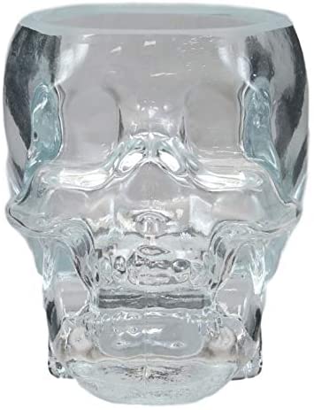Ebros Gift Ebros Set Of 2 Translucent Acrylic Skeleton Skull Face Liquor Shot Glass Shooters