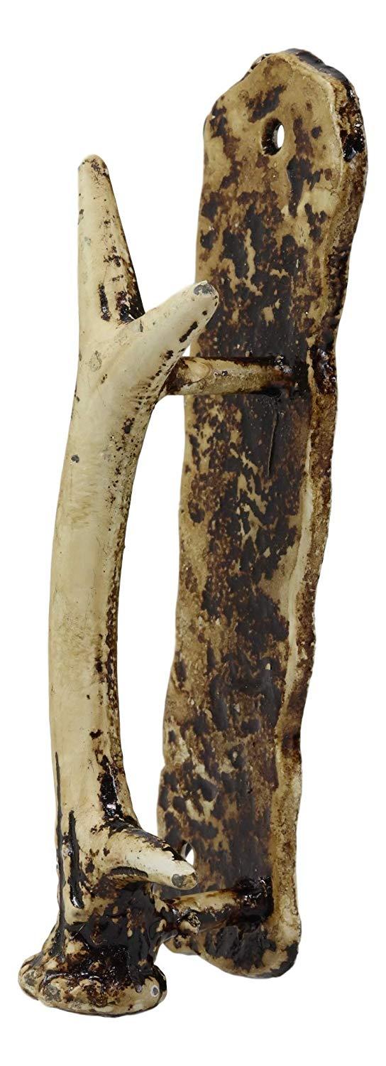 Ebros Gift Ebros Set Of 2 Western Rustic Deer Antlers Door Pull Handle Hardware Pack Of 2 Left And Right Sides Decorative Accent 8" High For Barn Doors Entrance Main Cabin Lodge Country Home Antler Accent