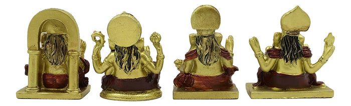 Ebros Gift Ebros Set Of 4 Miniature Hindu God Of Success Lord Ganesha Sitting On Throne Figurines