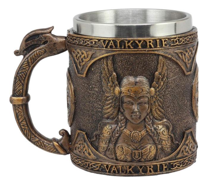 Ebros Gift Ebros Set Of 4 Norse Viking God Odin Alfather Valkyrie Thor Loki Coffee Mug 13oz