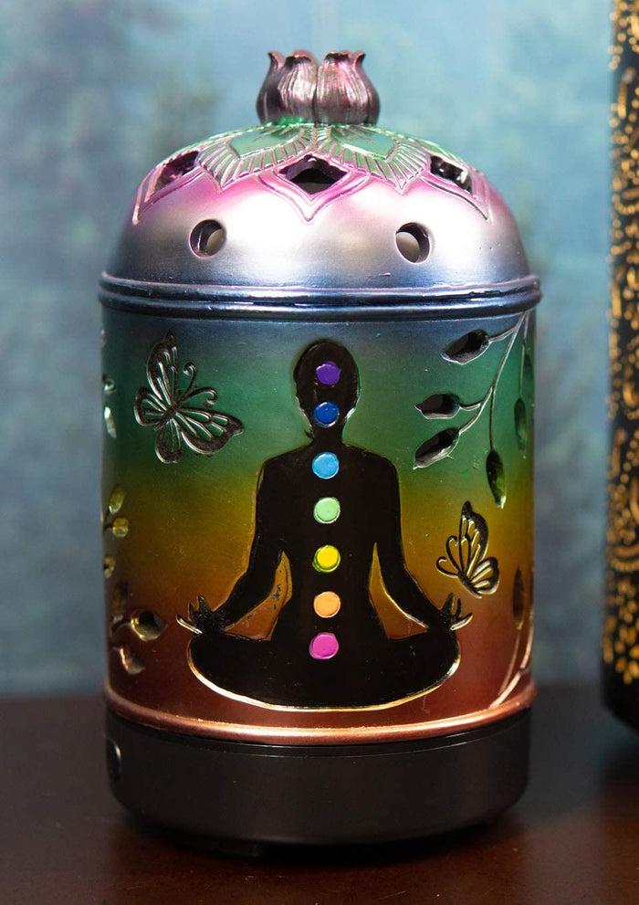 Ebros Gift Ebros Seven Charkra Aroma Diffuser With Light Home Decor Statue Figurine