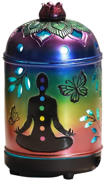ebros gift Ebros Seven Charkra Aroma Diffuser with Light Home Decor Statue Figurine