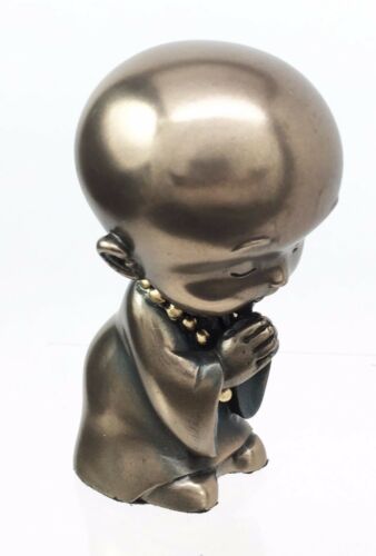 Ebros Gift Ebros Shaolin Kungfu Master Prodige Child Monk Meditating Small Figurine Buddha