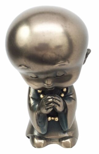 Ebros Gift Ebros Shaolin Kungfu Master Prodige Child Monk Meditating Small Figurine Buddha