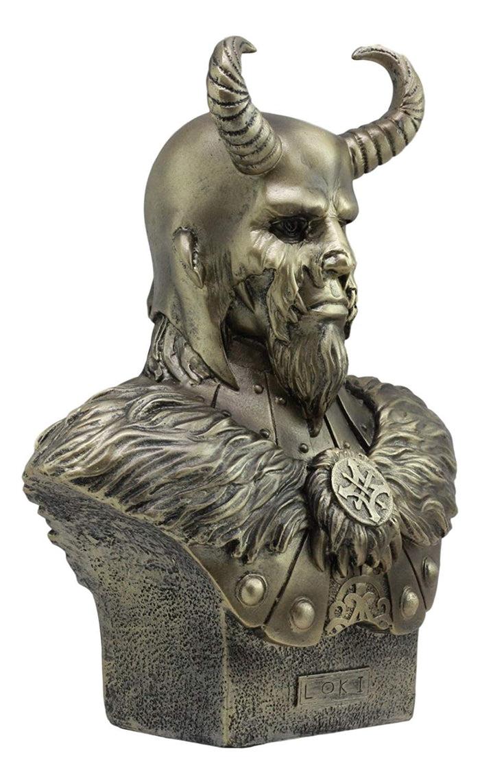 Ebros Gift Ebros Shapeshifter Half God And Half Jotunn Loki Bust Statue 10.25"H Norse Viking