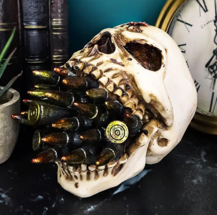 ebros gift Ebros Shell Protruding from Mouth of Skull Statue 6.25'Long Wardogs Skeleton