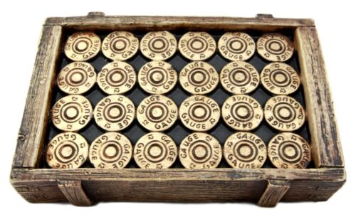 Ebros Gift Ebros Shotgun Shells Ammo Crate Hunting Outdoor Lovers Soap Dish Holder 5"L