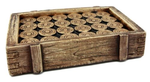 Ebros Gift Ebros Shotgun Shells Ammo Crate Hunting Outdoor Lovers Soap Dish Holder 5"L